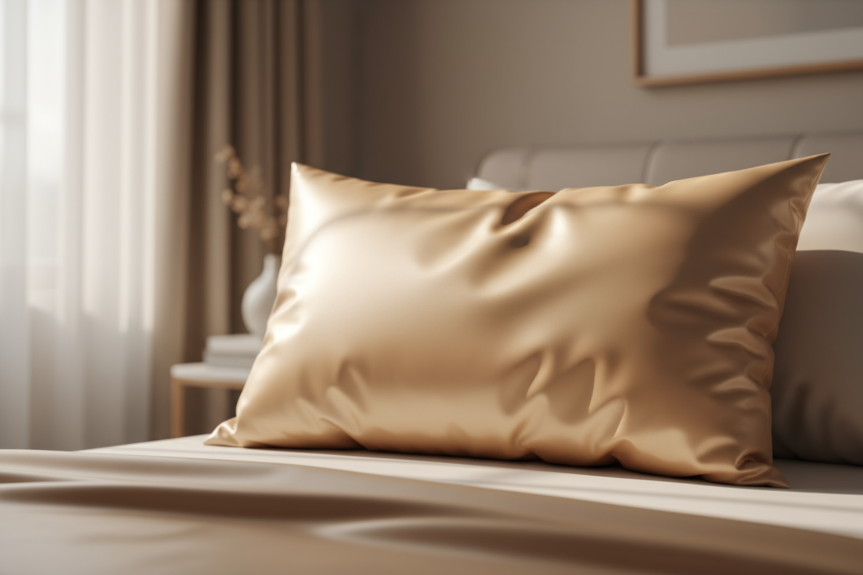 Taie d’oreiller en soie naturelle pour un sommeil réparateur et une peau apaisée – Cœur d’Intérieur